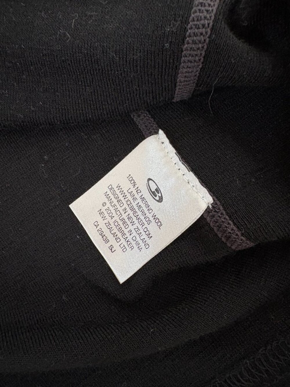 Icebreaker Skin 200 Merino Wool Baselayer Mens Size L Large Black Layer - Picture 3 of 6
